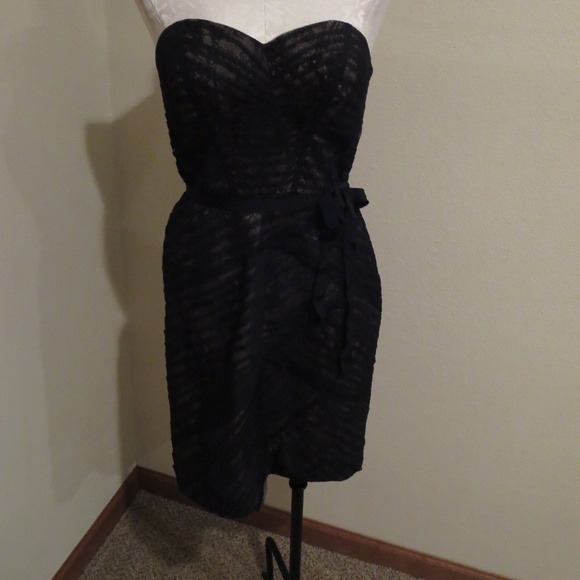 Monique Lhuillier Dresses & Skirts - Monique Lhuillier strapless sweetheart mesh dress